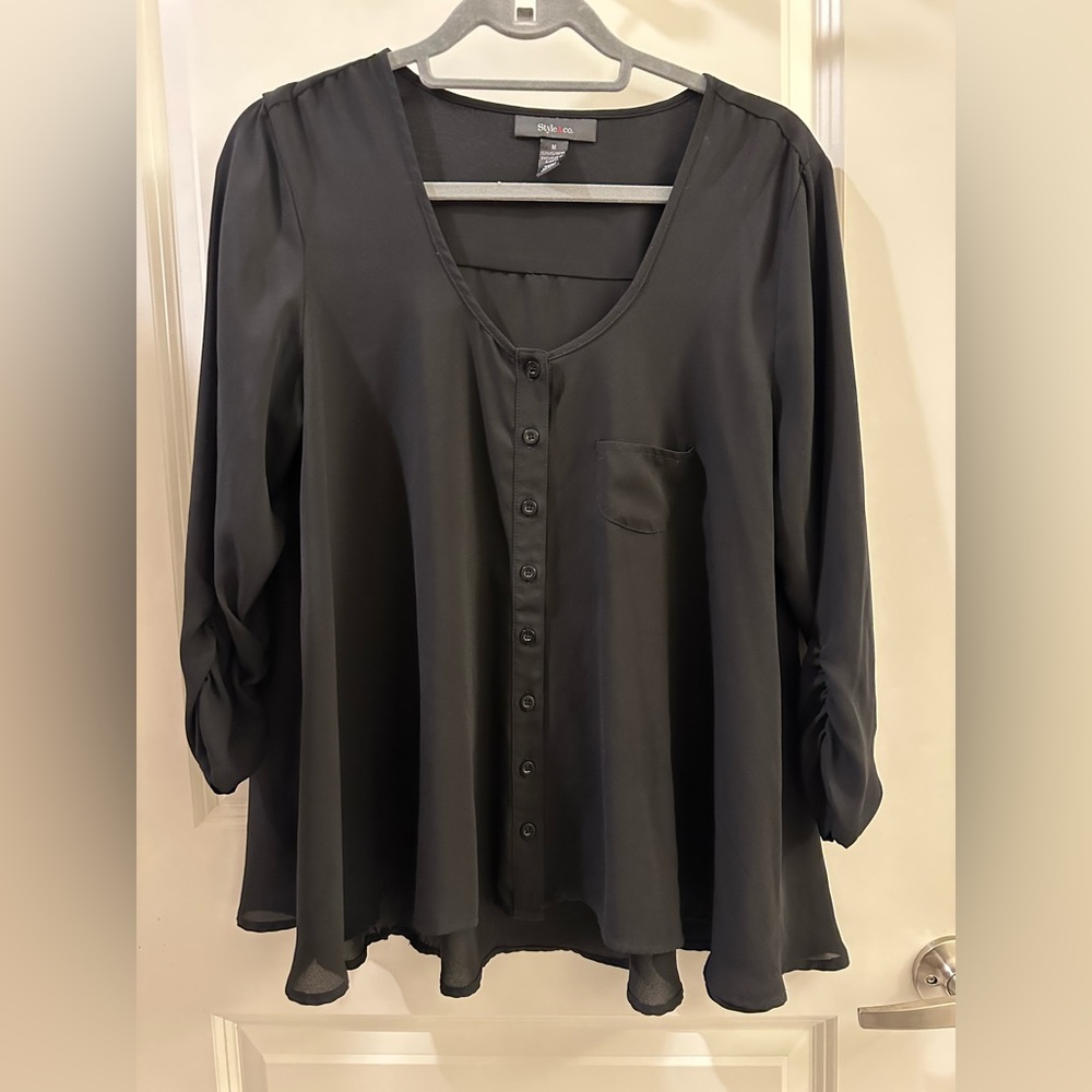 Style & co black blouse.